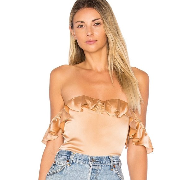For Love And Lemons Tops - For Love And Lemons Virgo Ruffle Bodysuit